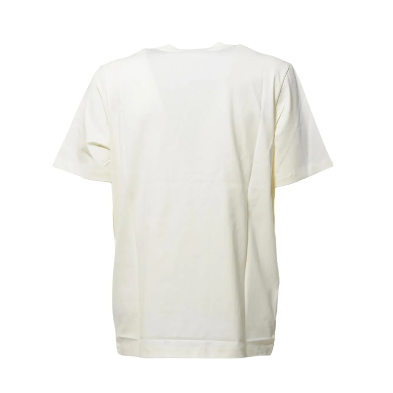 MSGM 3840MM102257002 t-shirt panna logo collo