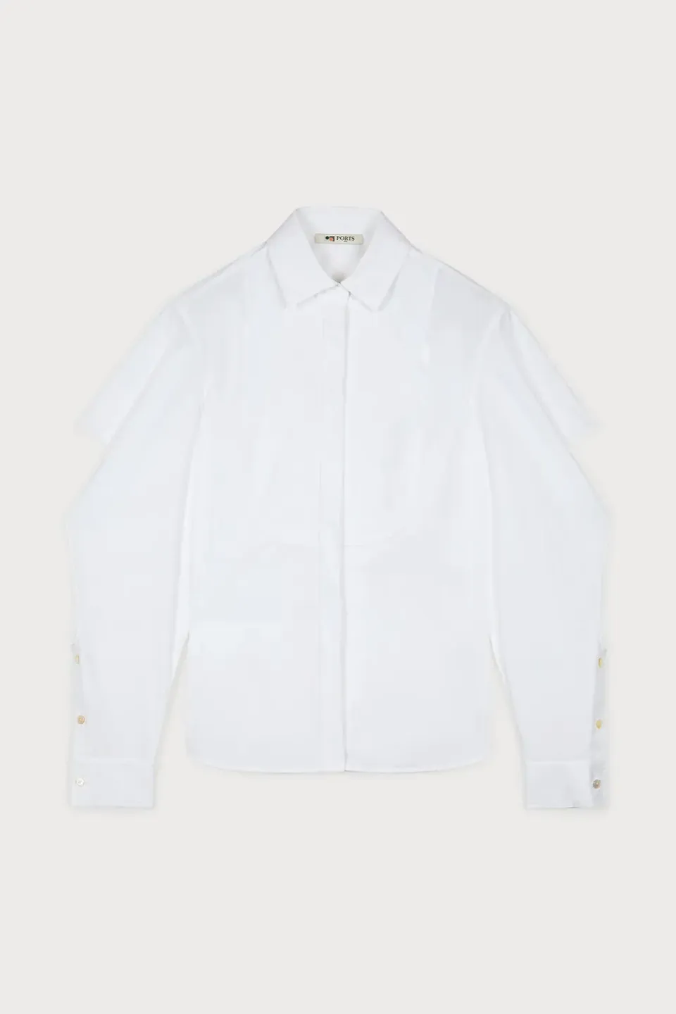 PORTS 1961 camicia bianca cut-out No.10 donna cotone
