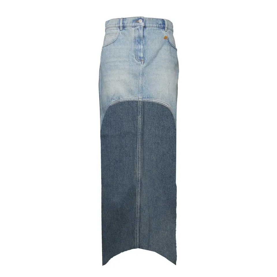 Courregès 126DJU346DE0058 gonna denim blu