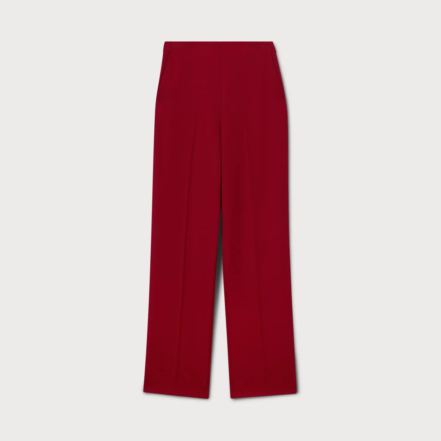 PORTS PW426TST01-QWW049 pantaloni dritti lana rossa