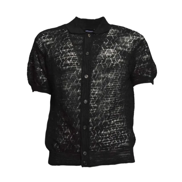 Dsquared2 S74HA1631 cardigan nero lino uomo