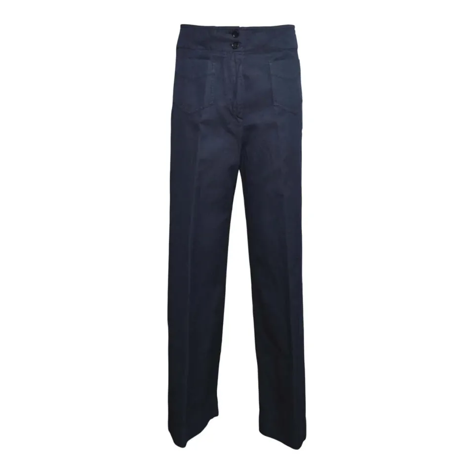 Aspesi 0120G208 Pantalone Blu Notte Donna Elegante