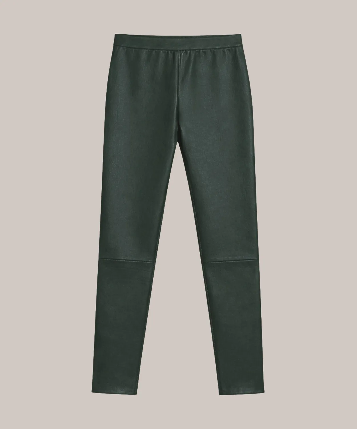Rodier Leggings Pelle Agnello Verde Pino Elasticizzato