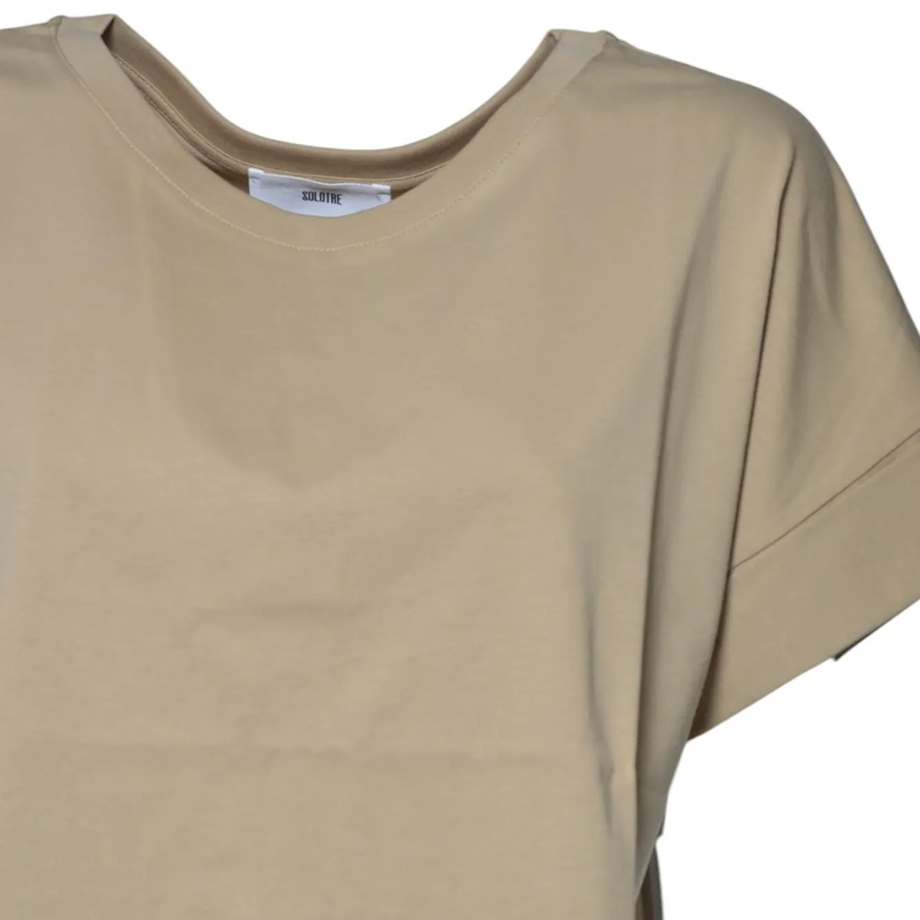 Solotre M1D0125 t-shirt beige cotone jersey