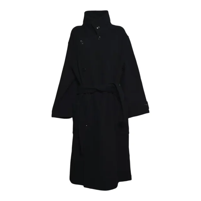 Lemaire CO1037LF1116 cappotto nero lana