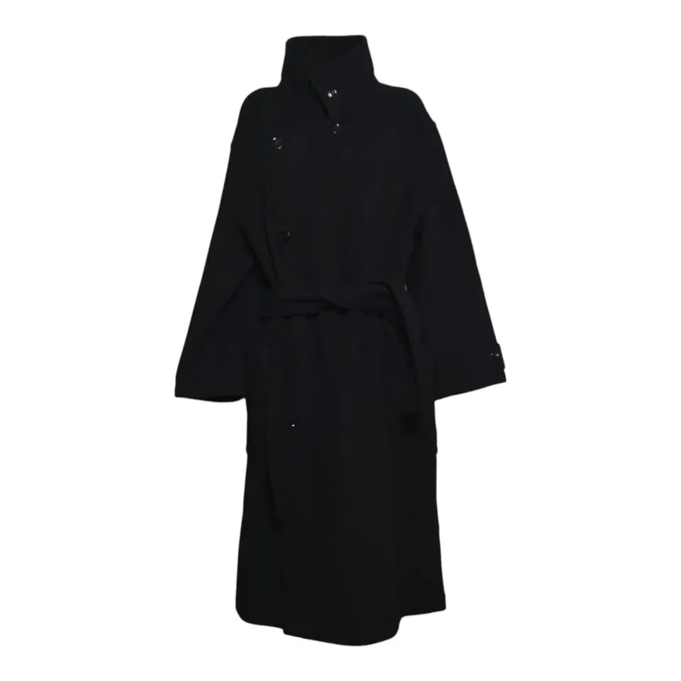 Lemaire CO1037LF1116 cappotto nero lana