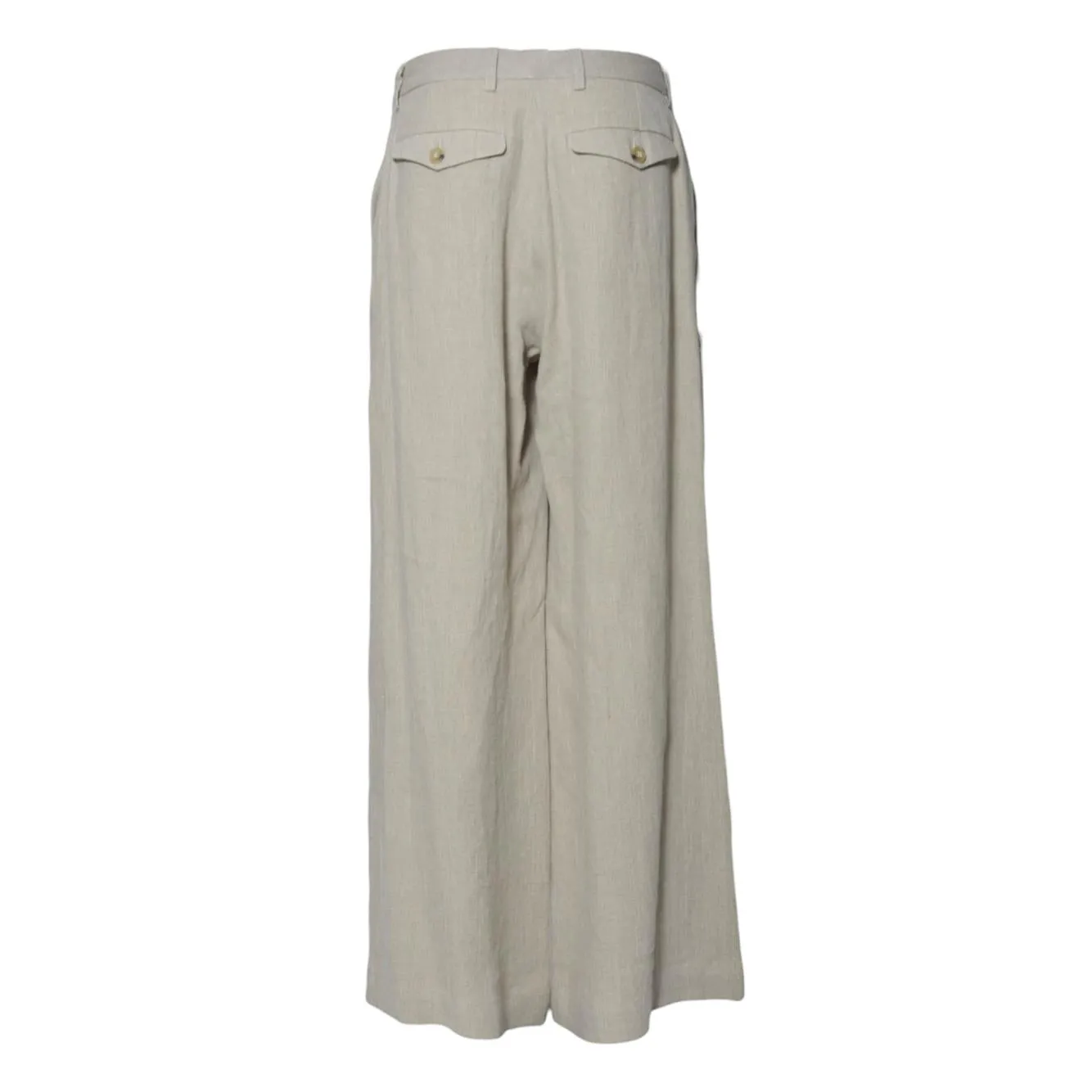Solotre M1D0033 pantalone wide leg lino sabbia 46