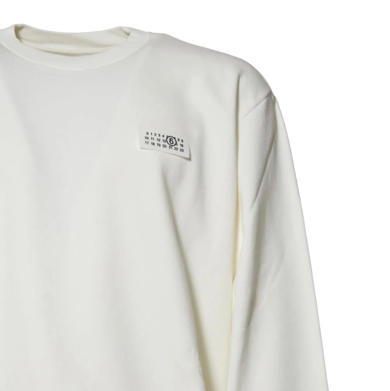MM6 Maison Margiela SH2GU0025M25024 felpa bianca cotone