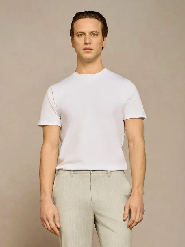 Paul Taylor t-shirt cotone bianca impunture girocollo