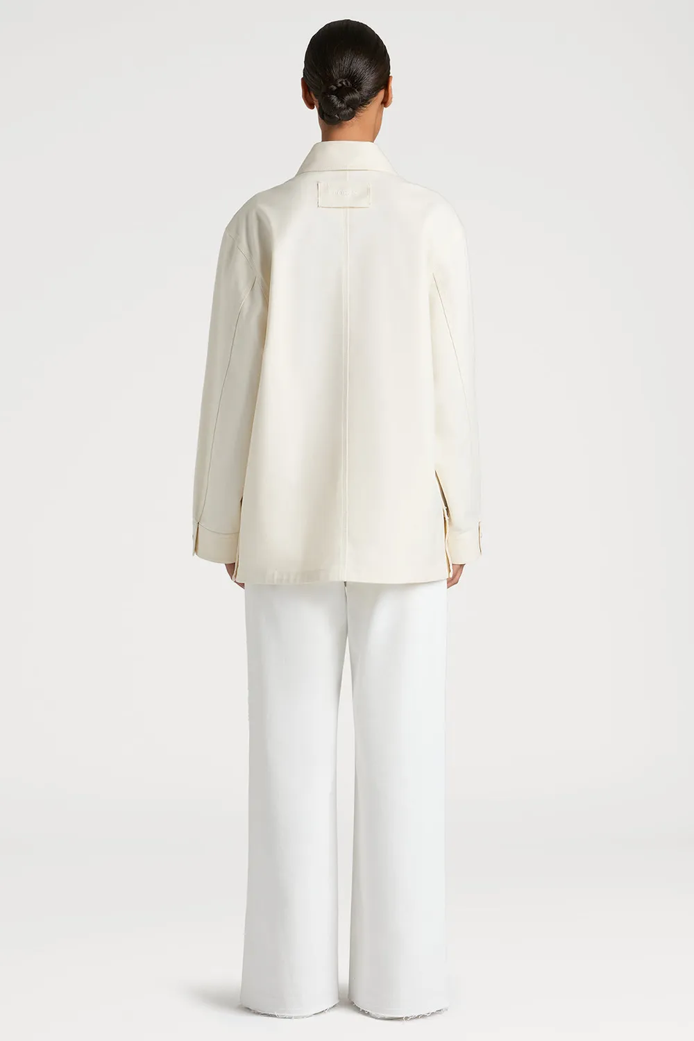 PORTS 1961 Chic Adventures parka optic white denim