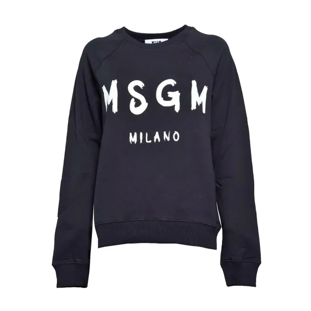 MSGM 2000MDM513200001 felpa cotone nera donna XXS