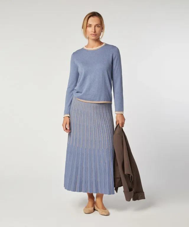 Rodier Maglione girocollo maglia maglione blu L