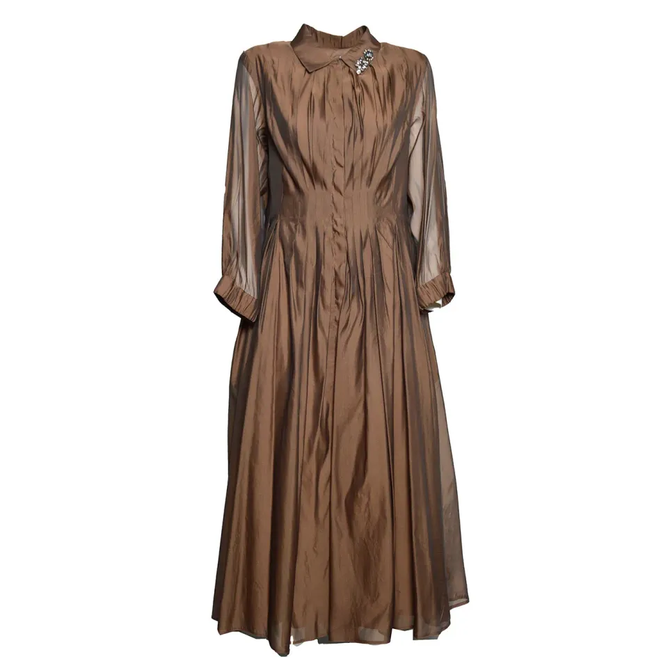 Max Mara Timeless Vetro 2629226152600 vestito beige seta