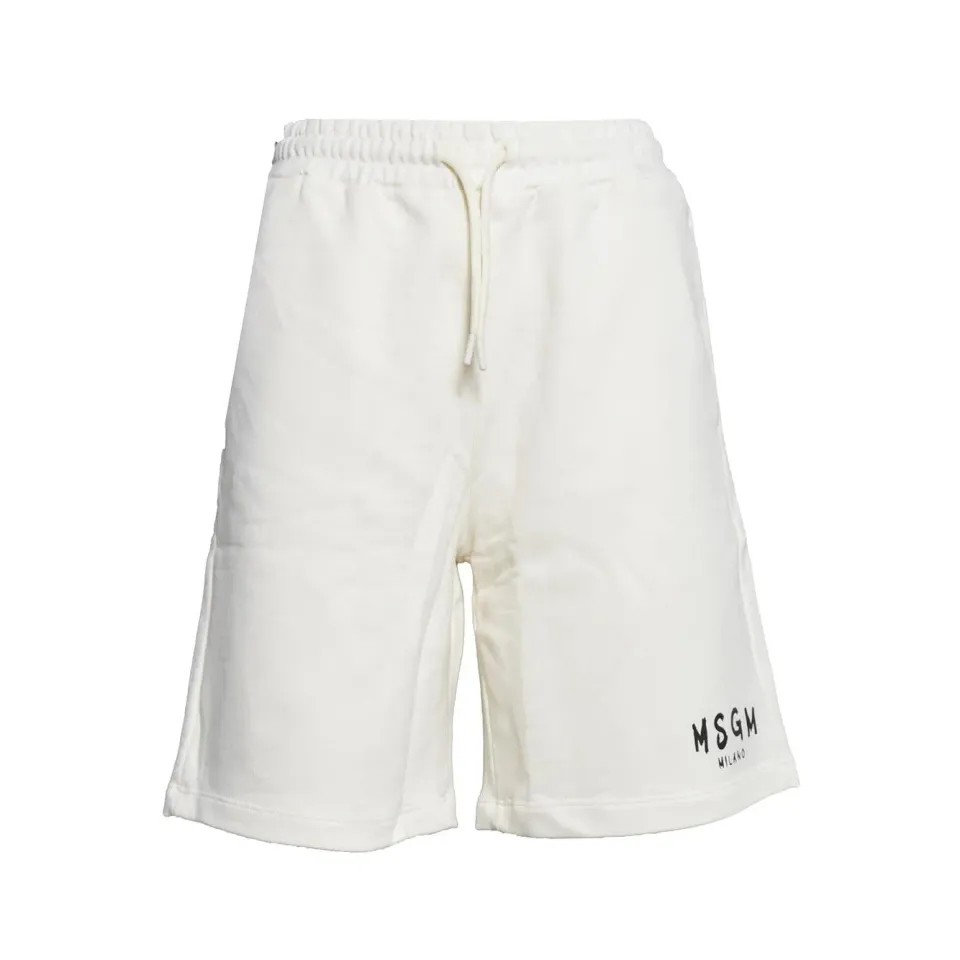 MSGM Junior S6MSJUBE018 bermuda felpa crema 12A