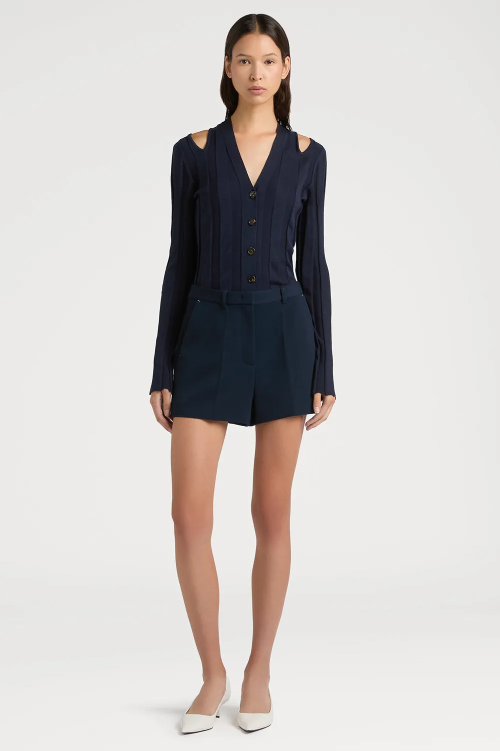 Ports 1961 Artistic Flair maglia navy seta cotone