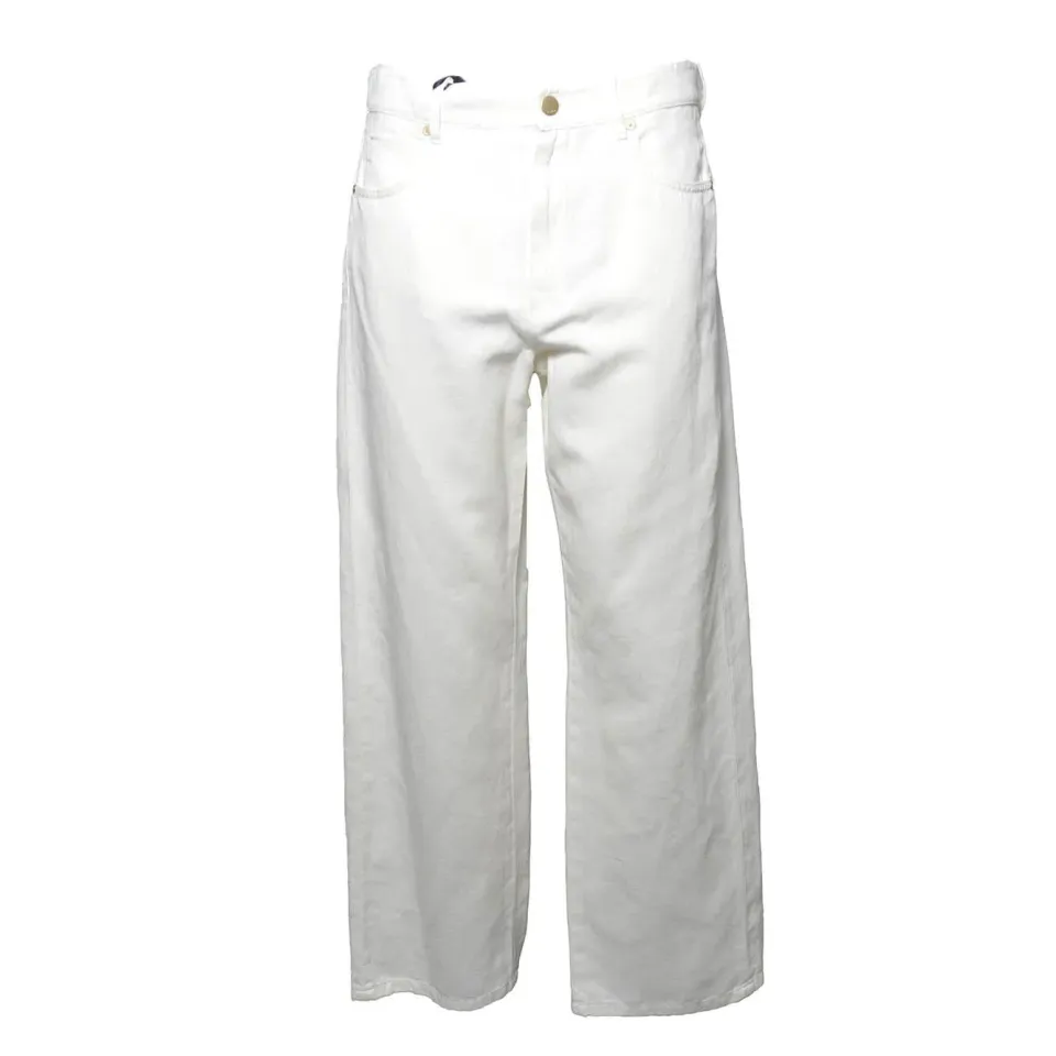 S Max Mara Onorata 2619131083600 pantalone panna lino cotone