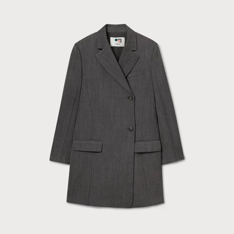 PORTS Coat PW426CDB02 cappotto lana monopetto lungo