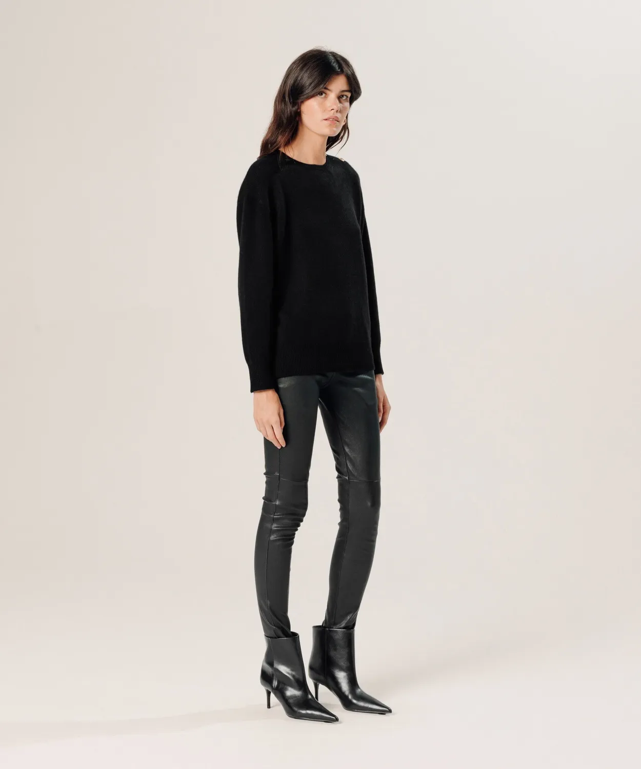 Rodier maglione oversize cashmere nero donna