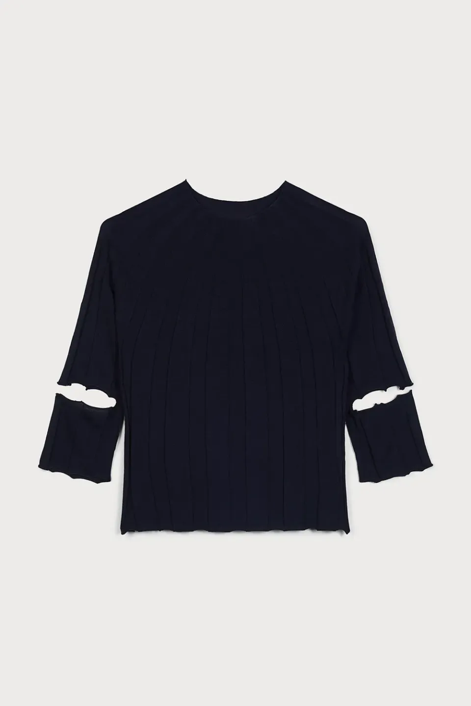 PORTS 1961 Luxe maglia navy cut-out seta cotone