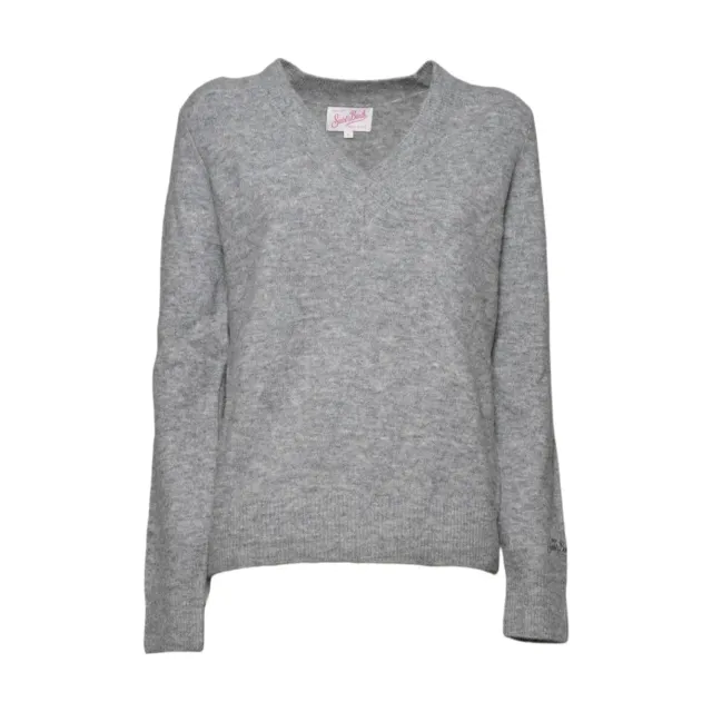 Saint Barth ASE0001 Anise cardigan grigio alpaca donna