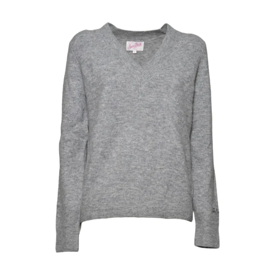 Saint Barth ASE0001 Anise cardigan grigio alpaca donna