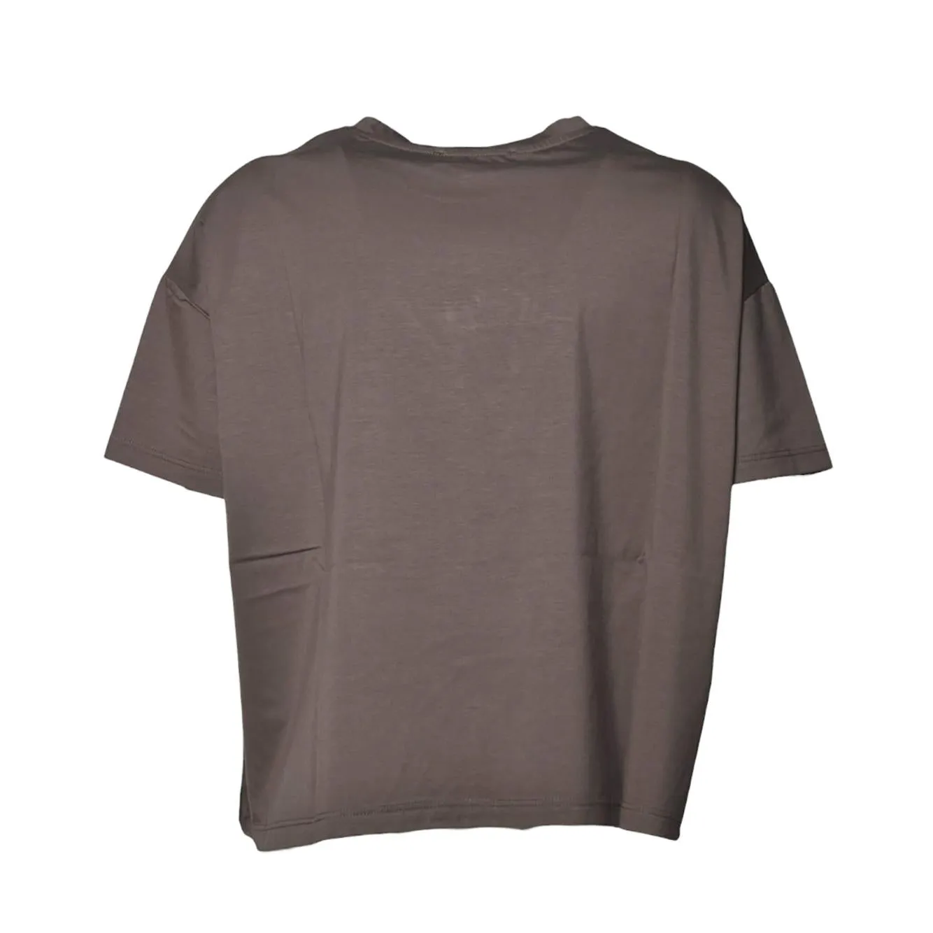 Solotre M1D0165DU67S t-shirt caffè boxy cotone