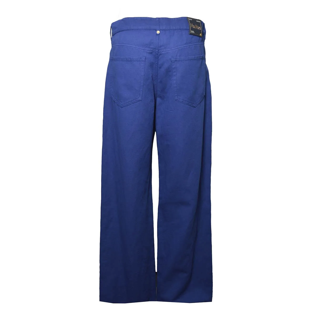 Max Mara Onorata pantalone donna blu in lino