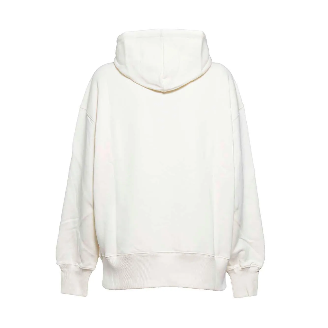 MSGM 2000MDM515200001 felpa cappuccio panna logo pennello