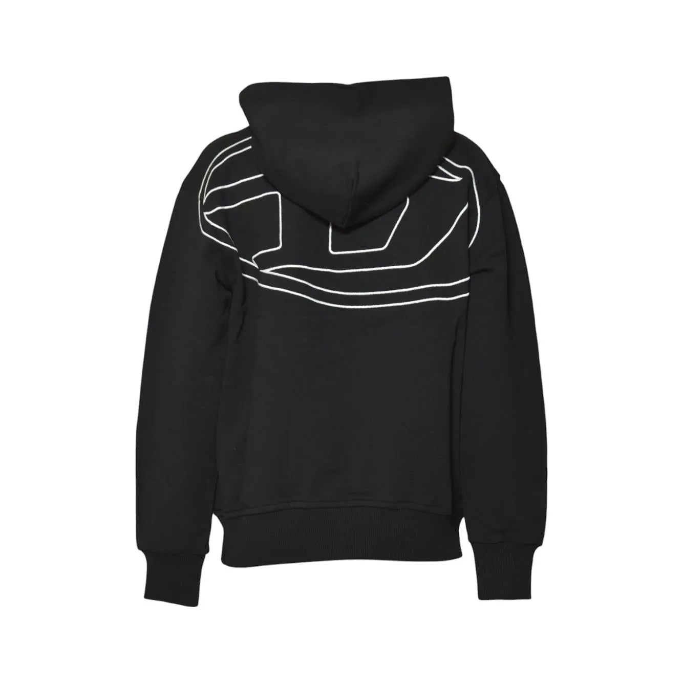 Diesel Junior J022750GYCJ Smac felpa ragazzo nera cappuccio