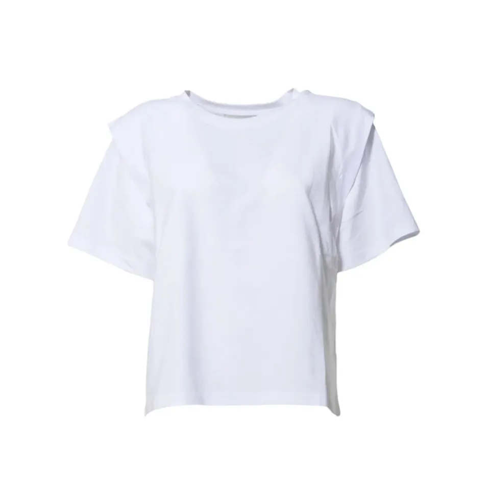 Isabel Marant Zelitos TS0041FAA1N41I t-shirt bianca cotone