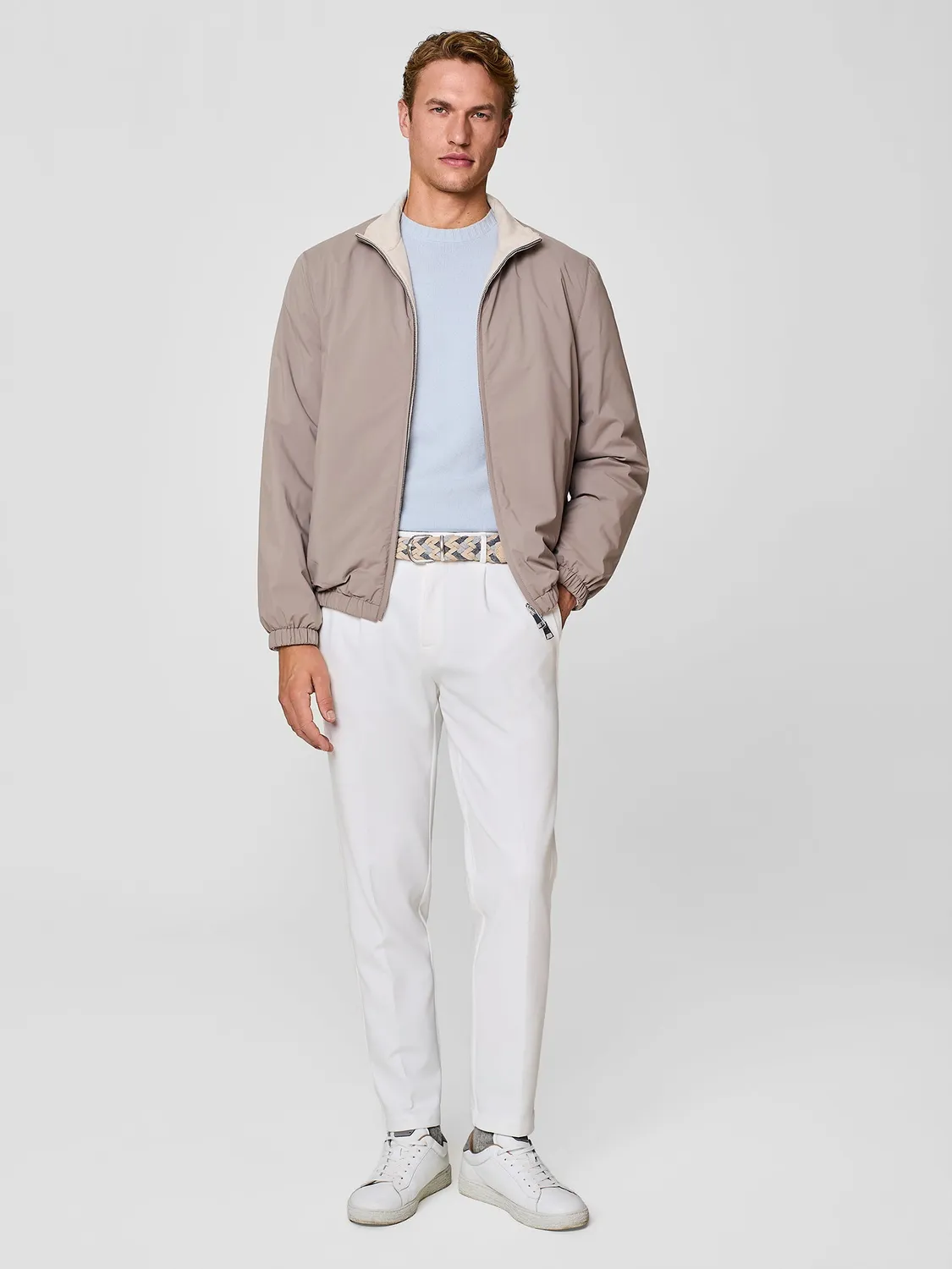 Paul Taylor giubbino reversibile nylon taupe leggero