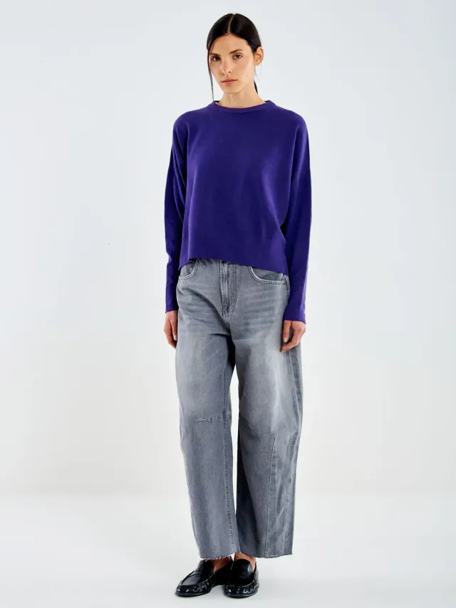 Vicolo Pull Boxy Viola Donna Maniche Lunghe Unica