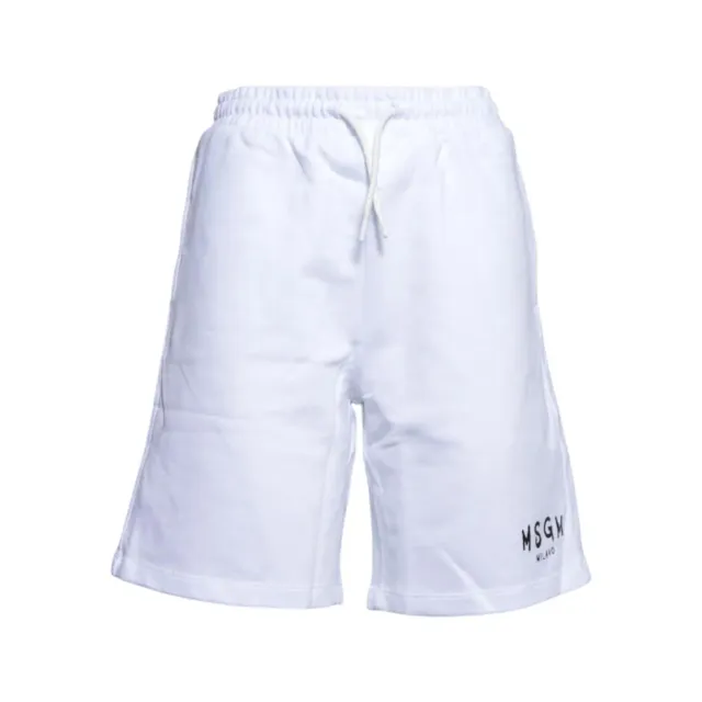 MSGM Junior S6MSJUBE018 bermuda bianco cotone