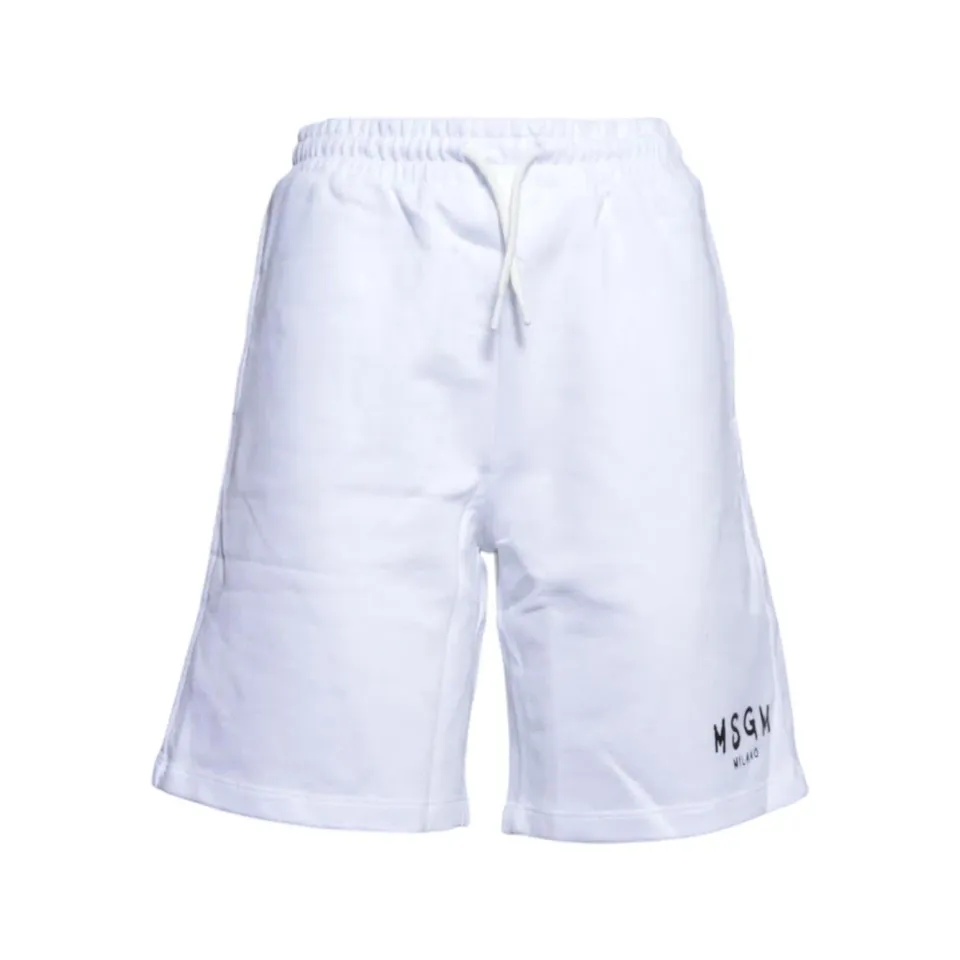 MSGM Junior S6MSJUBE018 bermuda bianco cotone