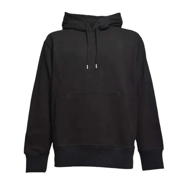 Etudes H24MMSWE282 felpa cappuccio cotone nero ricamo