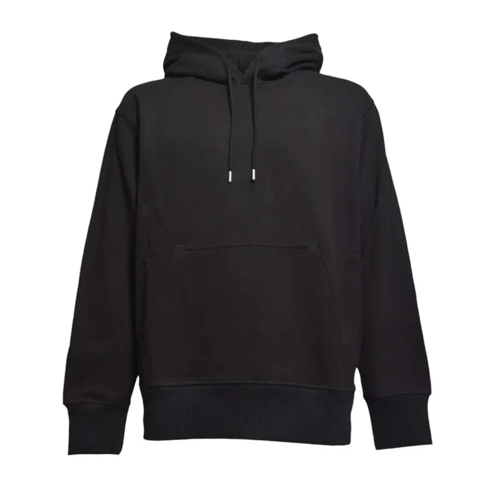Etudes H24MMSWE282 felpa cappuccio cotone nero ricamo
