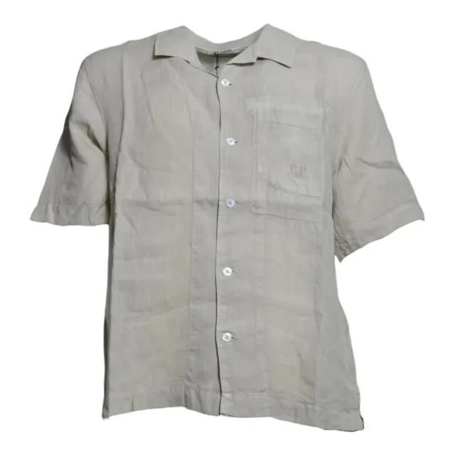 C.P. Company 20CMSH258A110533G camicia lino tortora