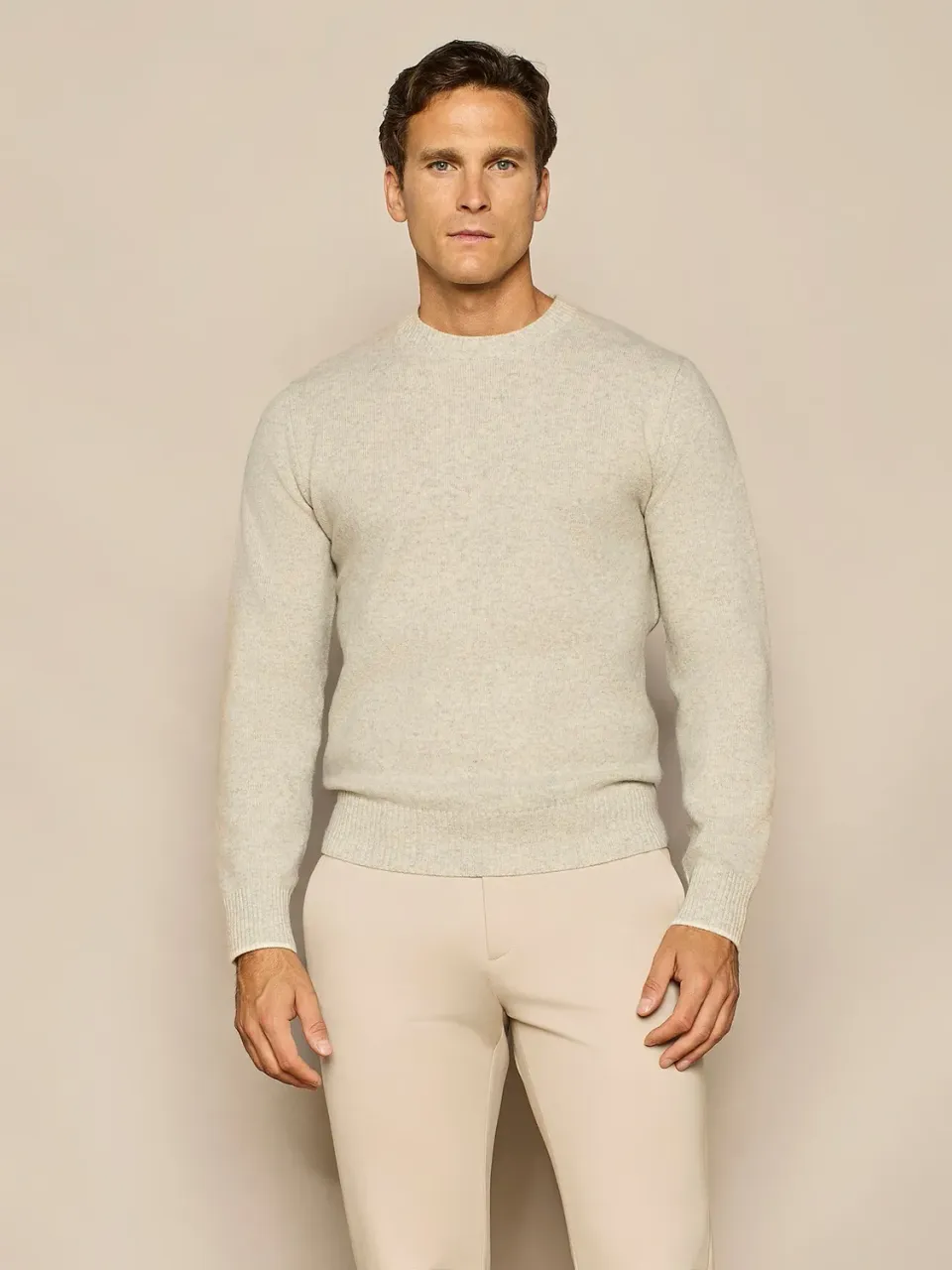 Paul Taylor maglia girocollo lana grigio melange