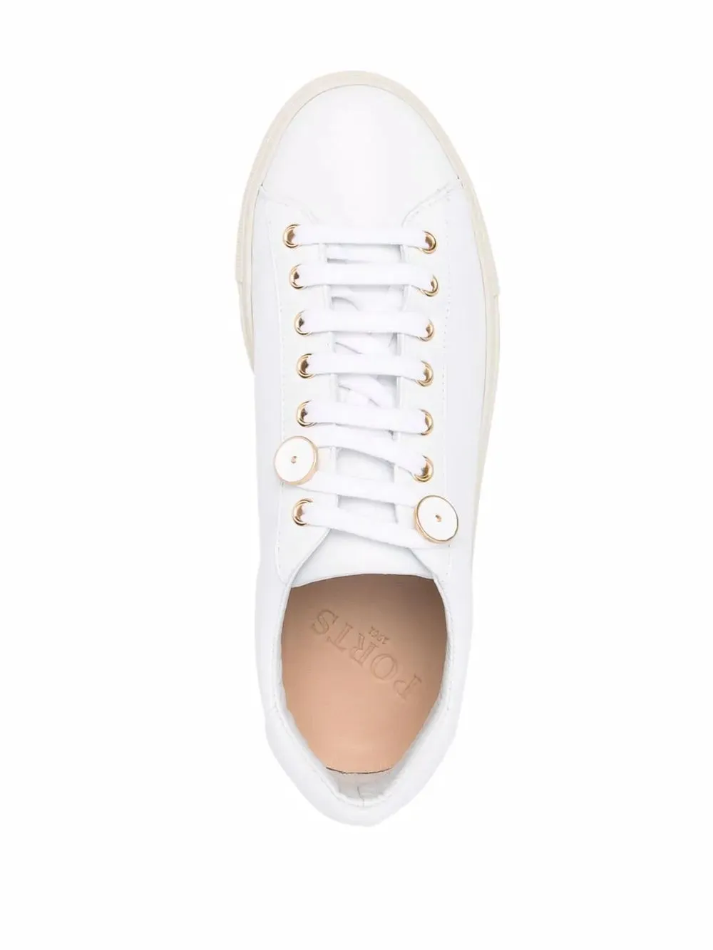 PORTS Goat Leather Sneakers sneakers bianche in pelle