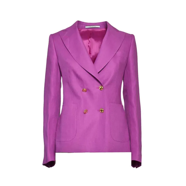 Tagliatore JCORAL1EK340021U24E186 blazer viola lino doppiopetto