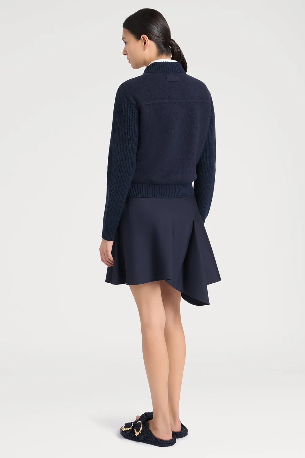 PORTS 1961 PS26 Asymmetrical Mini gonna blu navy