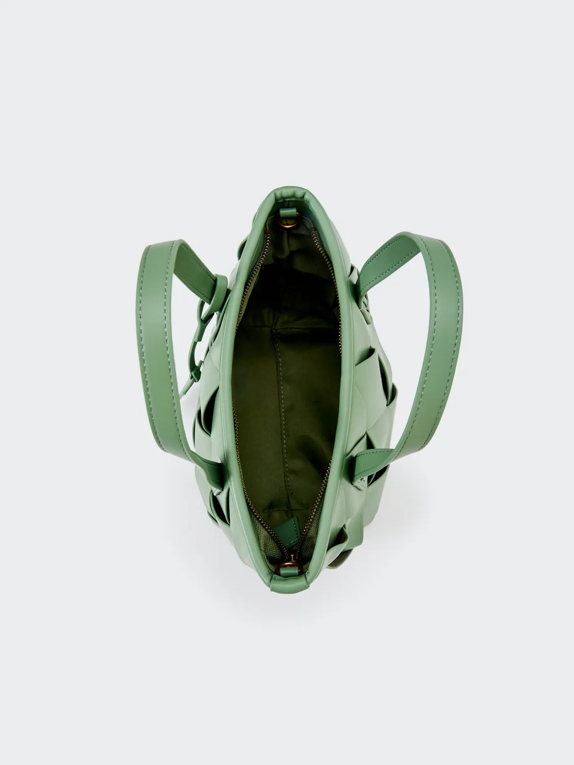 Vicolo Hoshi Small borsa a mano salvia intrecciata