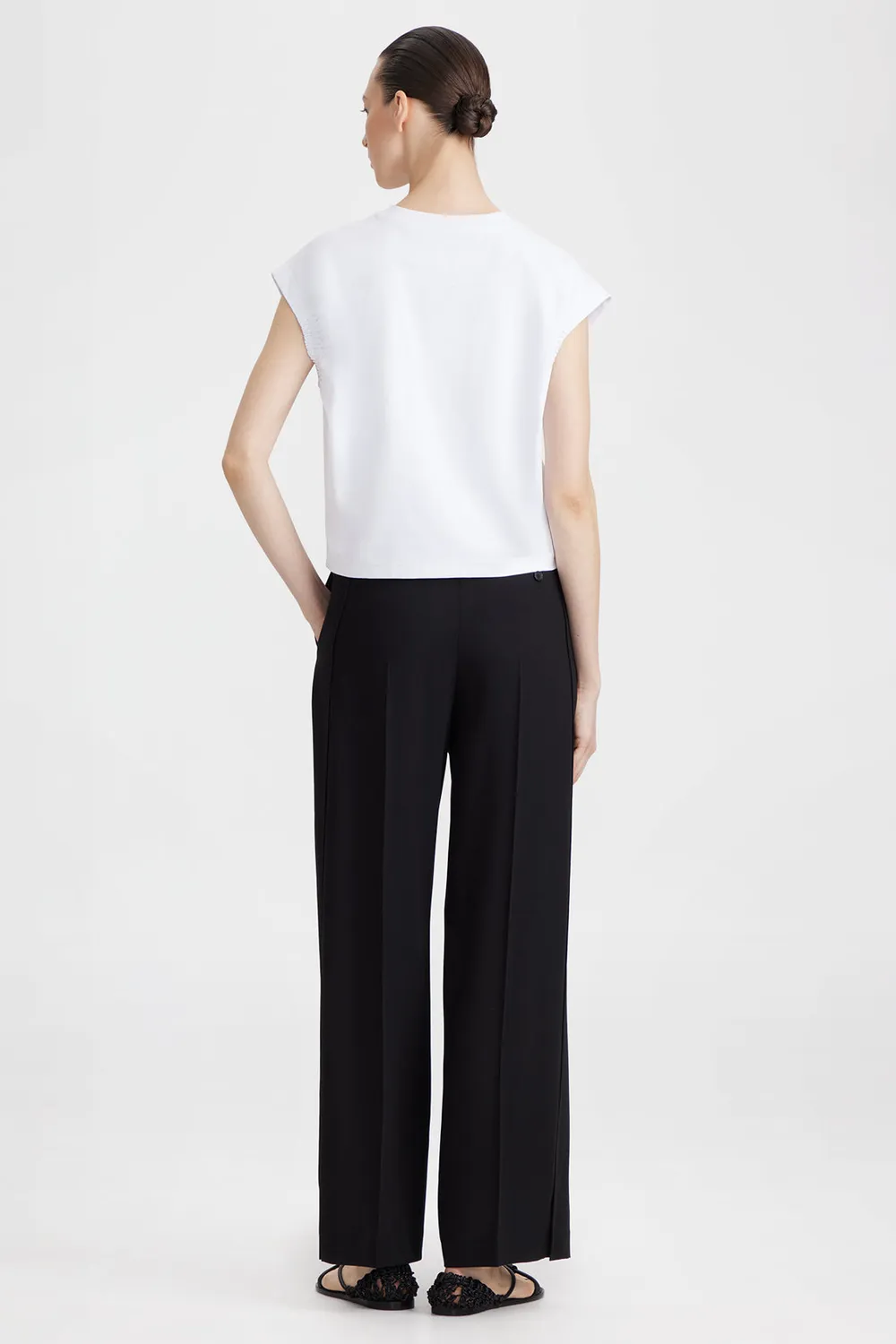 Ports Embellished Dolman T-Shirt Bianca Nodo Gioiello