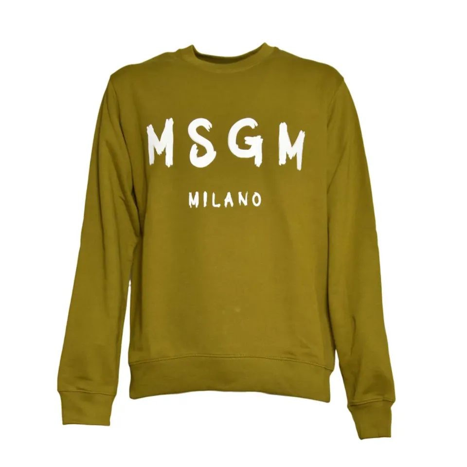 MSGM 3940MM513257799 felpa donna verde militare