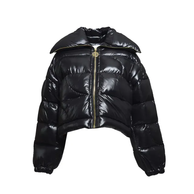 Patou OU0240123 piumino cropped nero in nylon