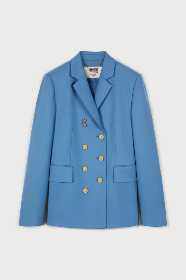 Ports 1961 PW125BDB04 Blazer Ceruleo Doppiopetto 38
