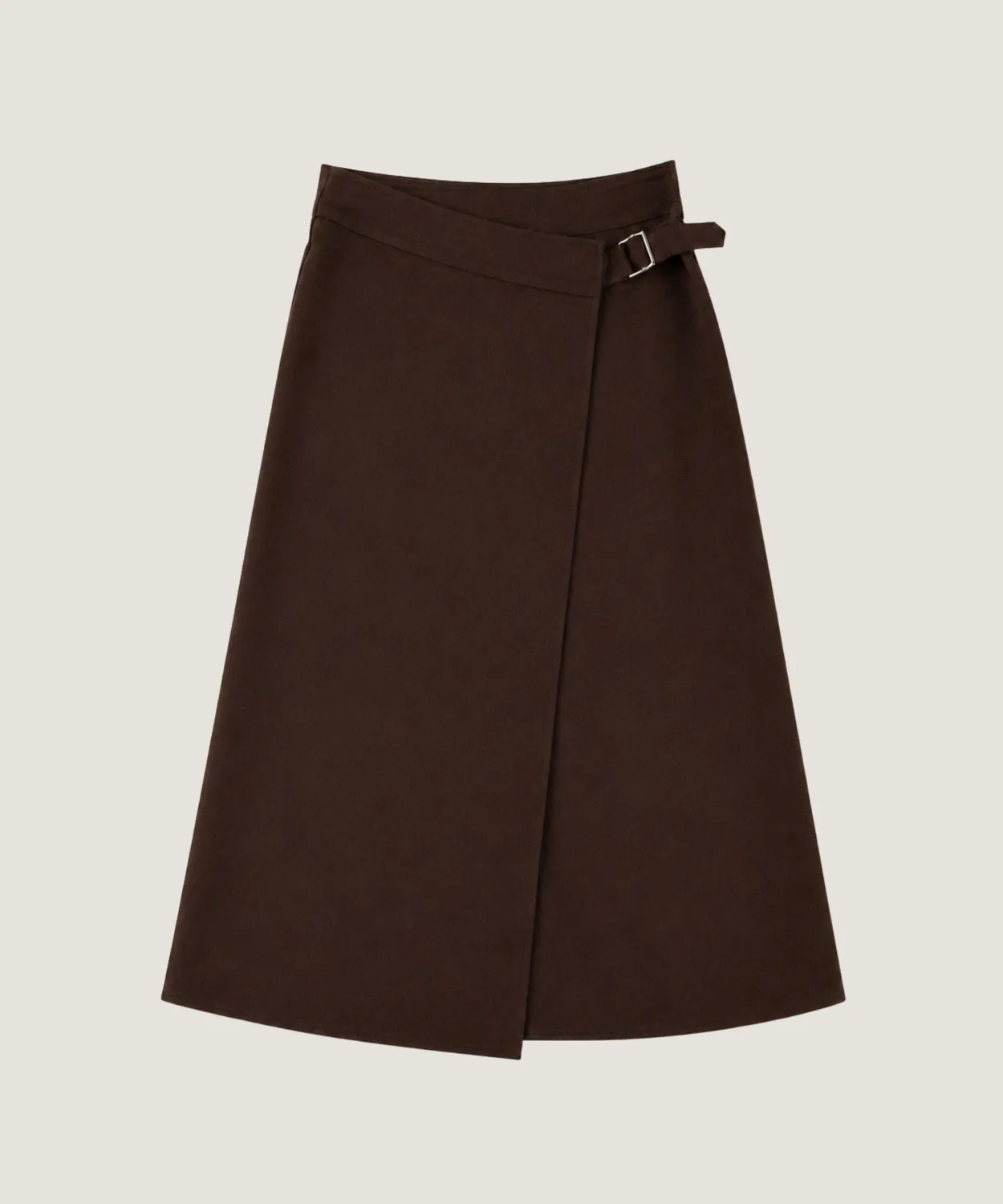 Rodier gonna a portafoglio cotone marrone midi