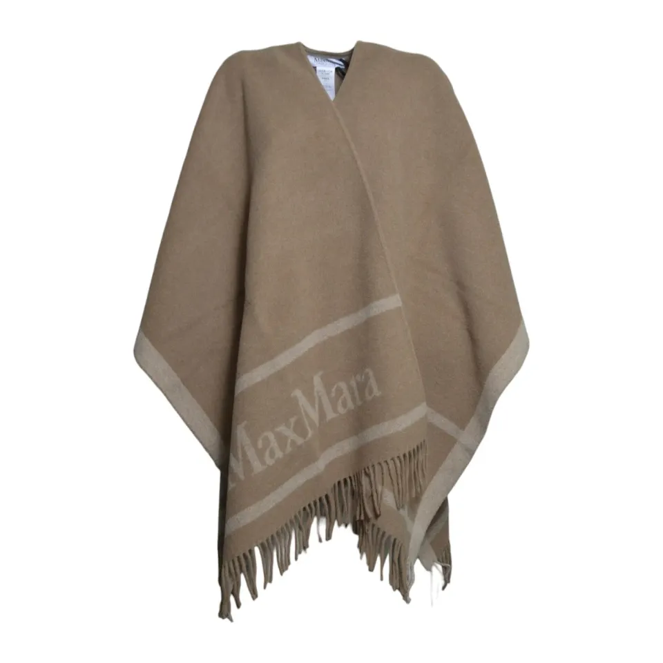 Max Mara Hilde mantella cammello in lana