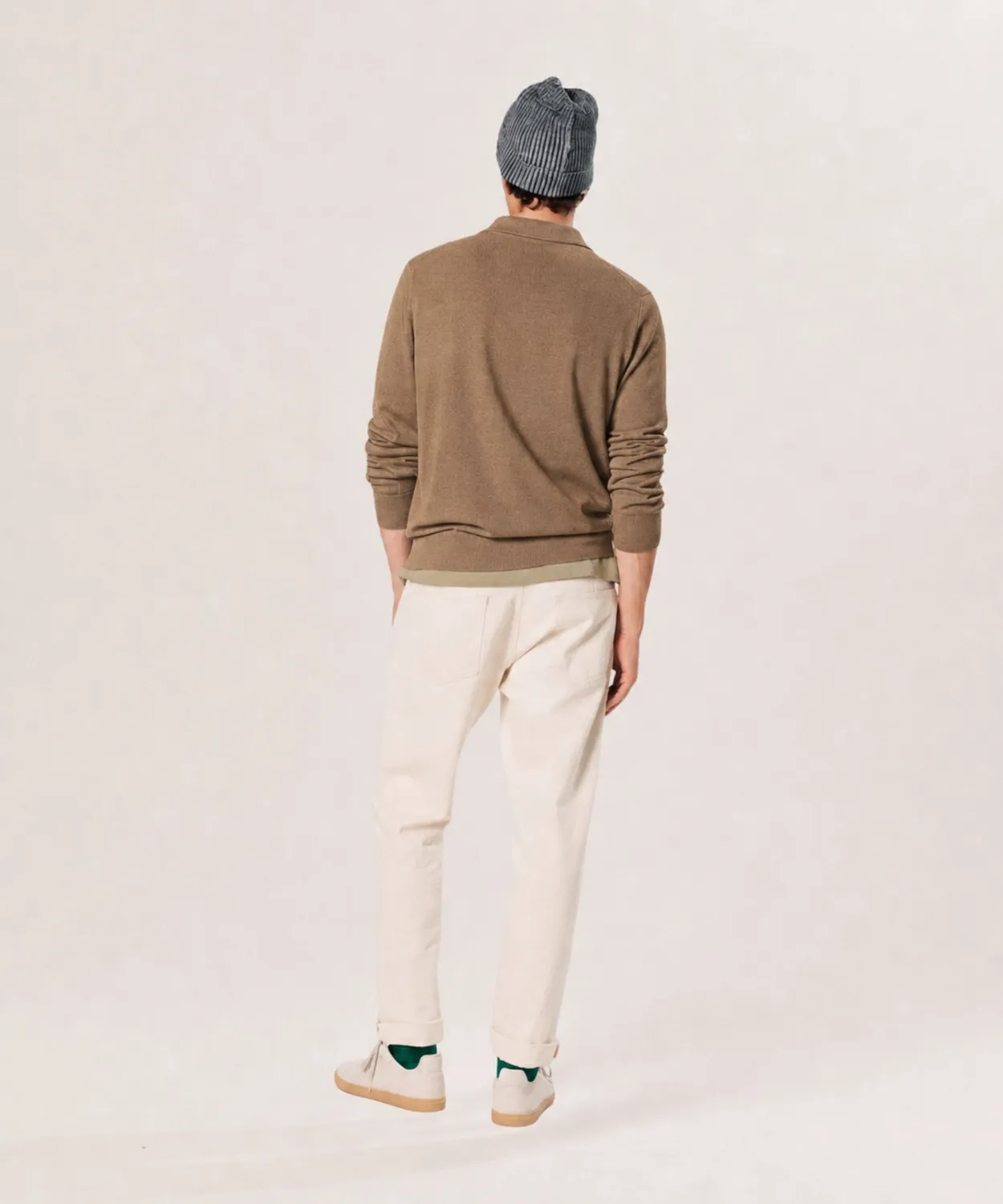 Rodier Polo Lana Merino Cammello Uomo