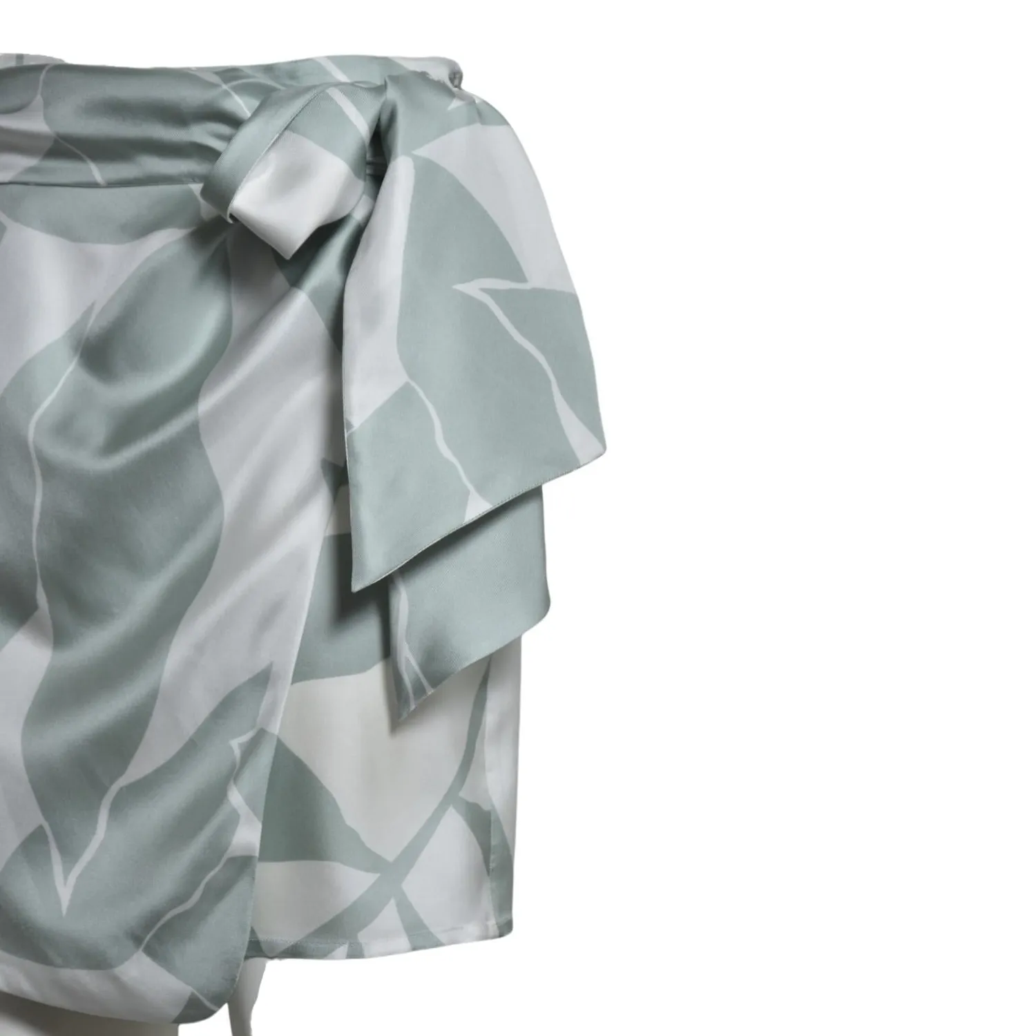 Max Mara 2611101042600 gonna donna bianco verde seta